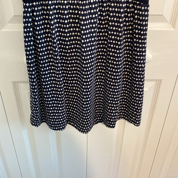 Vintage Style Navy Blue MIDI Sleeveless Dress - Picture 3 of 8